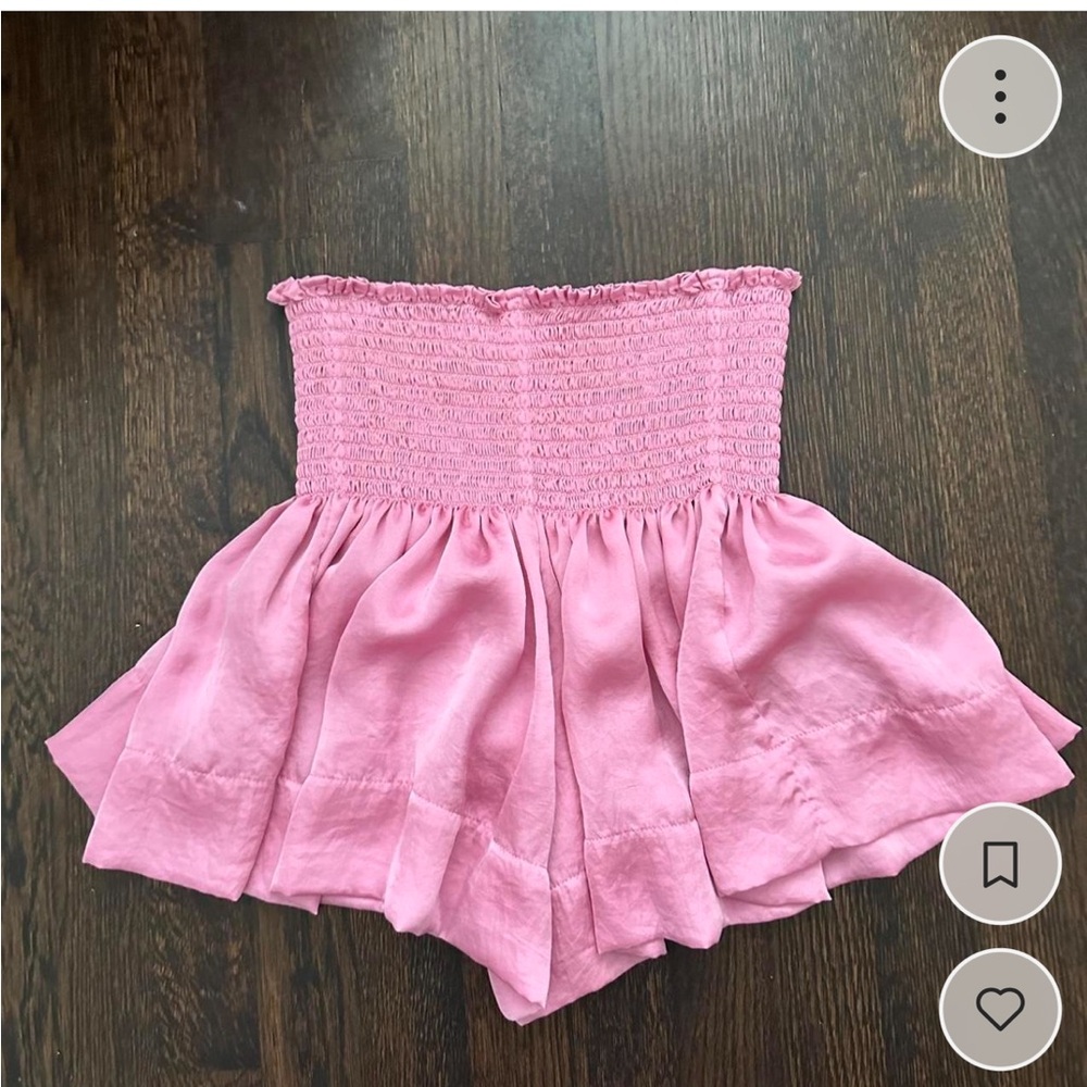 Pink Smocked Women's Skirt